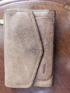 Fossil Brown Leather Wallet Organizer